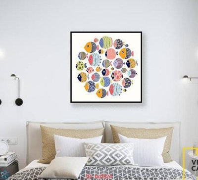 File gốc File tranh treo hiện đại HD3824 (chuẩn màu) cho in offset