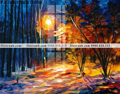 File gốc in mica tranh ve tay son dau nhieu mau tuyet dep 4031 chất lượng