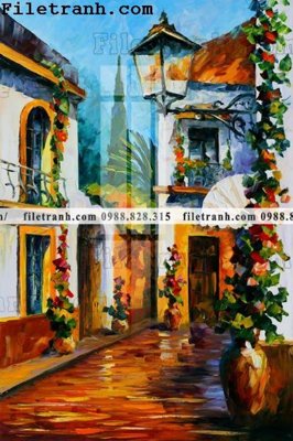 Tải file tranh ve tay son dau nhieu mau tuyet dep 4035 (gốc) in tranh tráng gương