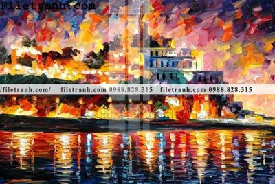 File tranh tranh ve tay son dau nhieu mau tuyet dep 4083 (bản gốc) trang trí văn phòng