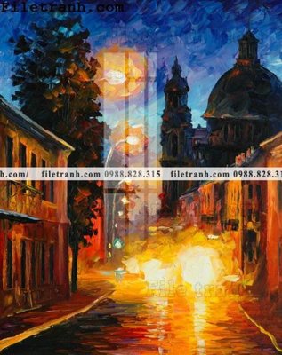 File ảnh tranh ve tay son dau nhieu mau tuyet dep 4138 (gốc) in biển hiệu