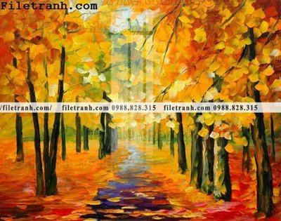 File in ấn chuyên nghiệp tranh ve tay son dau nhieu mau tuyet dep 4156 (file gốc)