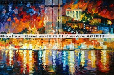 File tranh gốc tranh ve tay son dau nhieu mau tuyet dep 4158 (bản quyền) Filetranh.com