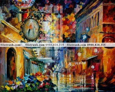 File ảnh tranh ve tay son dau nhieu mau tuyet dep 4166 (gốc) in biển hiệu