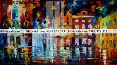 File tranh tranh ve tay son dau nhieu mau tuyet dep 4170 (gốc) chủ đề thành phố