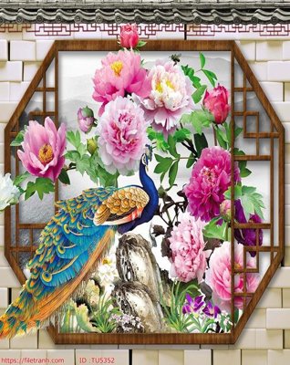 Download file gốc File in tủ nhựa TU5352 (in lụa) tranh 3D