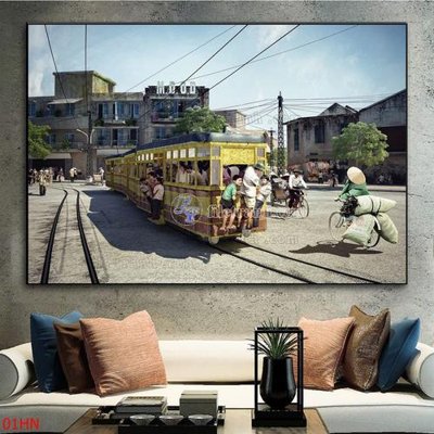 File tranh File tranh hà nội xưa 01HN (bản gốc) in lụa dán tường