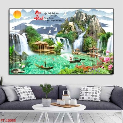 File PSD File tranh phong thủy 10055 (gốc) tách lớp chi tiết