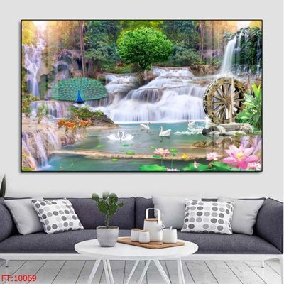 File tranh File tranh phong thủy 10069 (bản gốc) in lụa dán tường