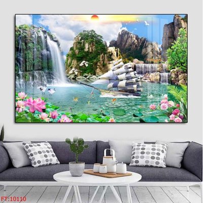 Tải file File tranh phong thủy 10110 (gốc) chủ đề hoa sen