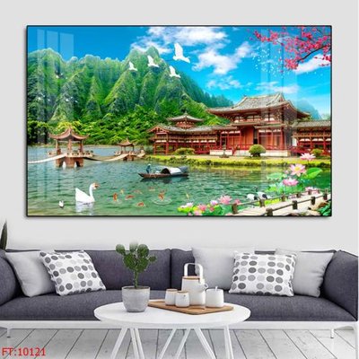 File in lụa File tranh phong thủy 10121 (phong cảnh) File tranh phong thủy 10121