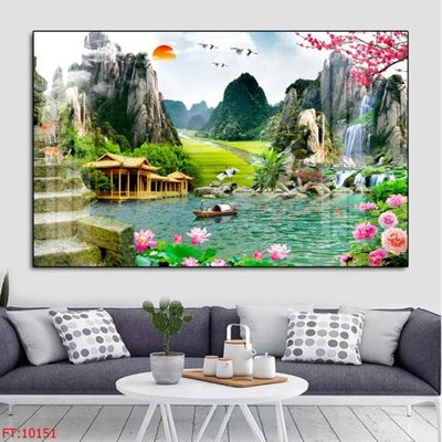 File gốc File tranh phong thủy 10151 (in lụa) trang trí tường