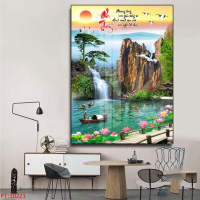 File in mica File tranh phong thủy 10221 (ảnh gốc) đẹp