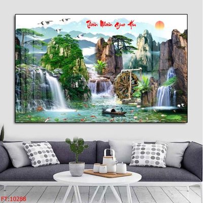 File in mica File tranh phong thủy 10288 (bản gốc) làm vách ngăn