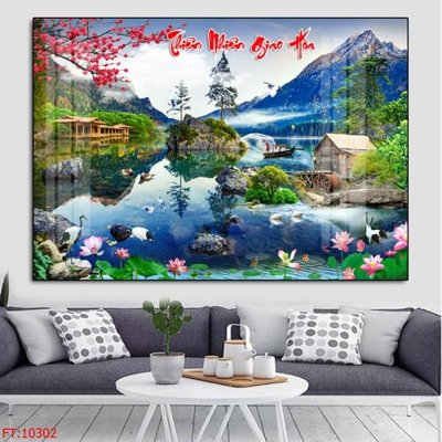 File in trần File tranh phong thủy 10302 (file gốc) xuyên sáng