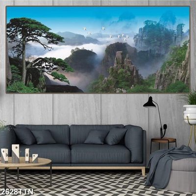 Tải file Tranh sơn thủy thác nước 2628TTN (gốc) chủ đề tôn giáo