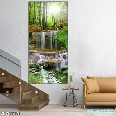 Cung cấp file tranh gốc Tranh sơn thủy thác nước 2678TTN độc quyền