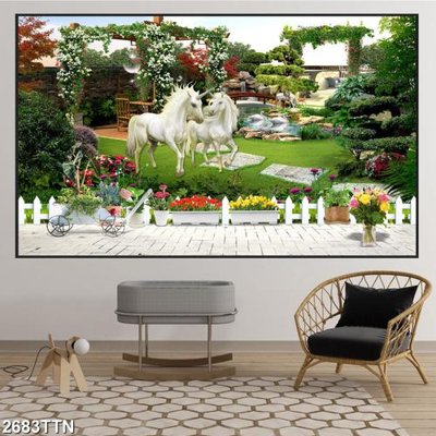 Download file Tranh sơn thủy thác nước 2683TTN (gốc) in mica ốp bếp