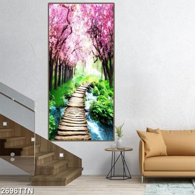 File in ấn Tranh sơn thủy thác nước 2696TTN (bản gốc) chất lượng cao