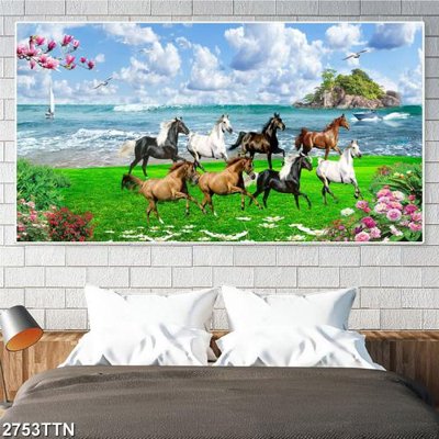 File ảnh gốc Tranh sơn thủy thác nước 2753TTN không vỡ nét