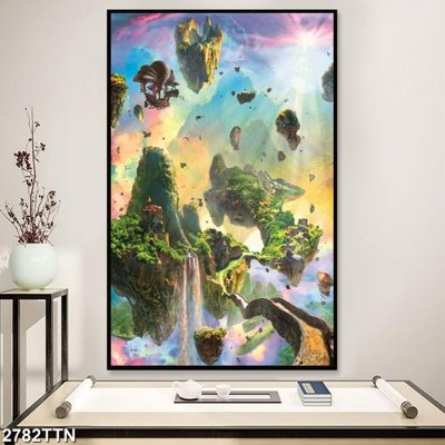 Tải file Tranh sơn thủy thác nước 2782TTN (PSD) cho in tranh kính
