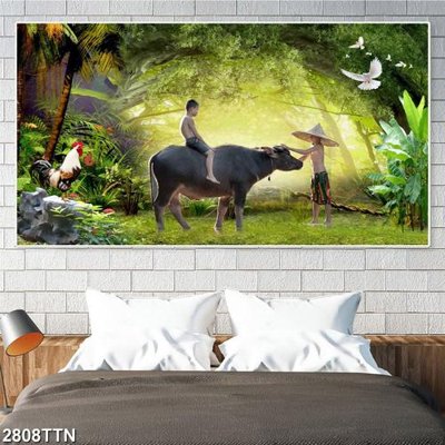 File ảnh gốc Tranh sơn thủy thác nước 2808TTN (chuyên in mica)