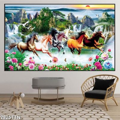 Download file Tranh sơn thủy thác nước 2825TTN (chất lượng in ấn)