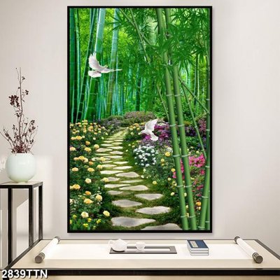 File in ấn Tranh sơn thủy thác nước 2839TTN (bản gốc) sắc nét