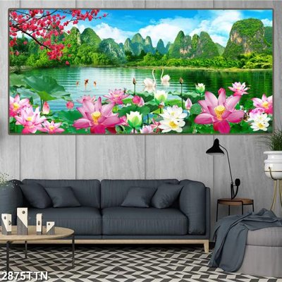 Tải file tranh Tranh sơn thủy thác nước 2875TTN (ảnh gốc) ngay