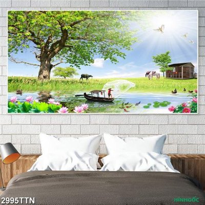 Tải file gốc Tranh sơn thủy thác nước 2995TTN (bản PSD) còn layer