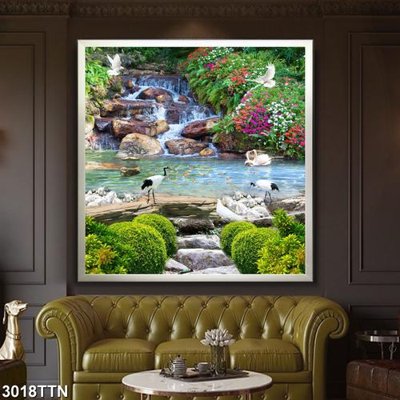 Tải file gốc Tranh sơn thủy thác nước 3018TTN (bản PSD) gốc