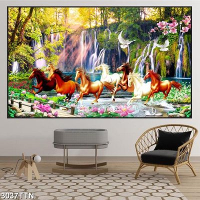 Download file gốc Tranh sơn thủy thác nước 3037TTN (dùng cho in ấn)