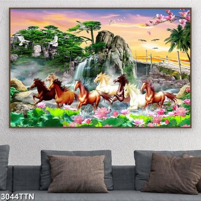 Tải file Tranh sơn thủy thác nước 3044TTN (ảnh gốc) 300dpi Tranh sơn thủy thác nước 3044TTN