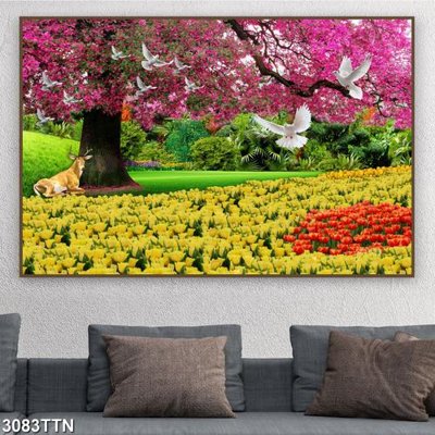 Tải file gốc Tranh sơn thủy thác nước 3083TTN (bản PSD) đầy đủ layer