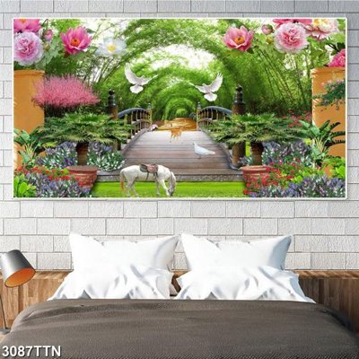 Tải file Tranh sơn thủy thác nước 3087TTN (gốc) làm file quảng cáo