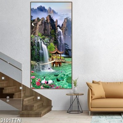 Tải file gốc Tranh sơn thủy thác nước 3101TTN (bản PSD) chỉnh sửa được