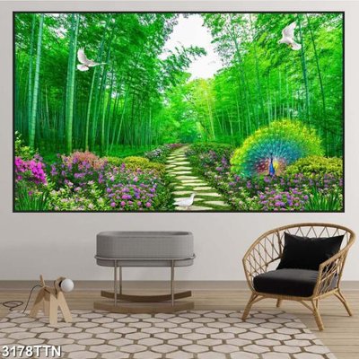 Download file Tranh sơn thủy thác nước 3178TTN (gốc) cho xưởng in