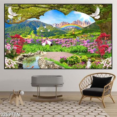 Tải file gốc Tranh sơn thủy thác nước 3269TTN (bản PSD) còn layer