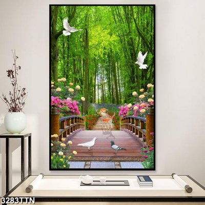 Tải file tranh Tranh sơn thủy thác nước 3283TTN (gốc) tại Filetranh.com