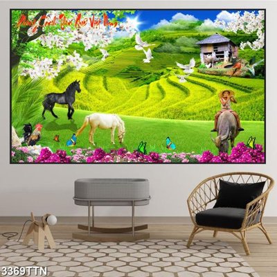 Download file Tranh sơn thủy thác nước 3369TTN (chất lượng in ấn)