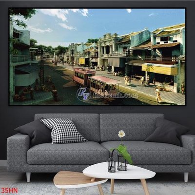 File ảnh gốc File tranh hà nội xưa 35HN không vỡ nét