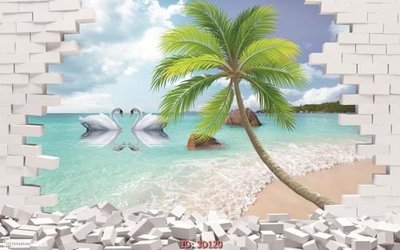 File in mica Tường nền 3D hiện đại 3D120 (bản gốc) siêu trong