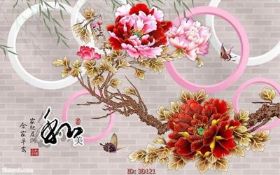 File gốc Tường nền 3D hiện đại 3D121 (in 3D) nghệ thuật