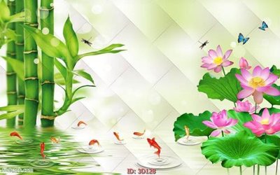 File PSD Tường nền 3D hiện đại 3D128 (gốc) cho designer