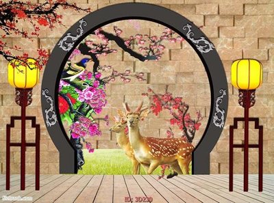 File gốc Tường nền 3D hiện đại 3D230 (in ấn) màu sắc trung thực