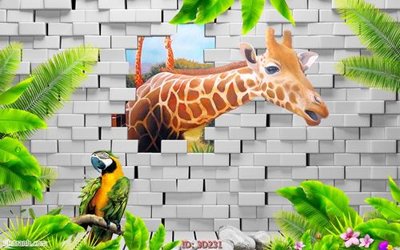 File tranh trang trí Tường nền 3D hiện đại 3D231 (tải file gốc)