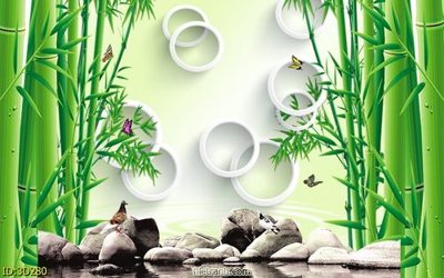 File in trần Tường nền 3D hiện đại 3D280 (file gốc) phong thủy