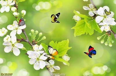 File gốc Tường nền 3D hiện đại 3D297 (in lụa) tranh mã đáo