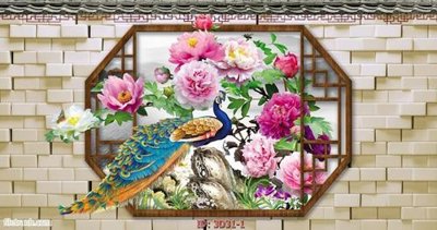 File ảnh Tường nền 3D hiện đại 3D31 (gốc) in poster