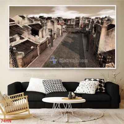 File tranh File tranh hà nội xưa 74HN (file gốc) chủ đề phong thủy